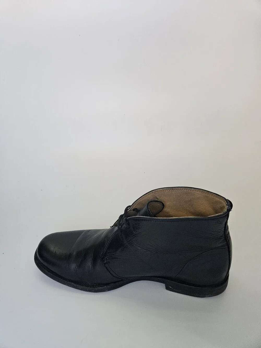 Frye Phillip Chukka Boots Lace Up Black Leather Shoes Men 10.5 D 87533